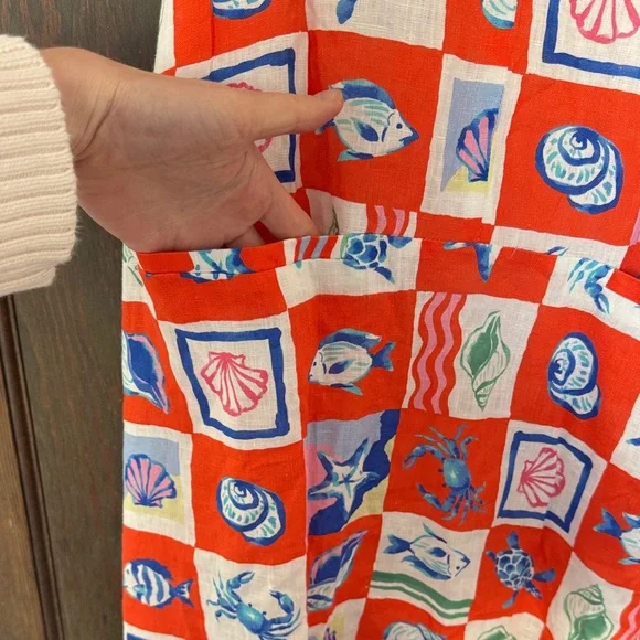 Beachy Magaschoni 100% Linen Sleeveless Dress / Cover Up - Picture 4 of 6